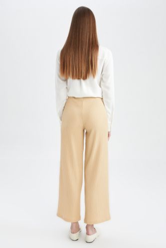 Waffle Wide Leg Trouser | Simply Be