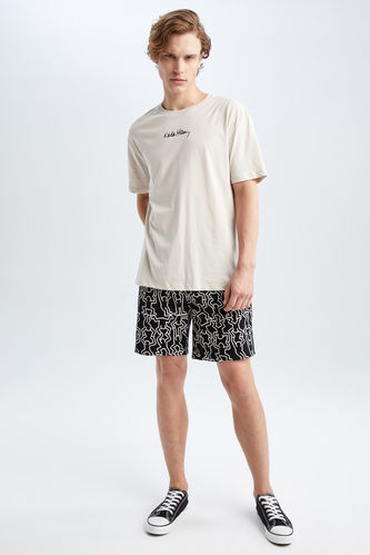 Coool Slim Fit Keith Haring Cotton Combed Shorts