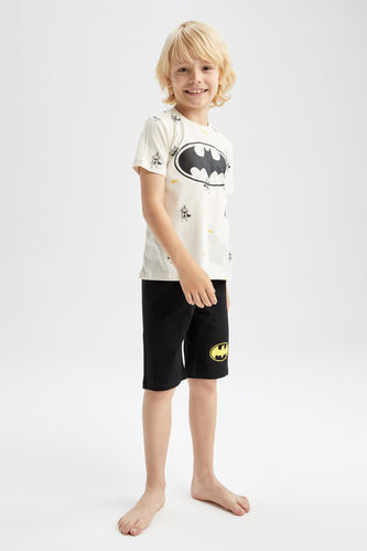 Boy Regular Fit Short Sleeve Batman Print Pyjama Set