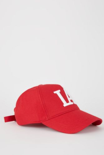 Red MEN Men Embroidered Cotton Cap Hat 2498315