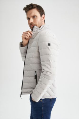 White Man Slim Fit Lined Puffer Jacket 2456222 | DeFacto