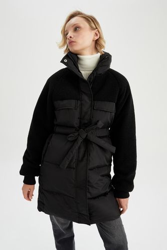 Thermal Insulated Belted Puffer Jacket