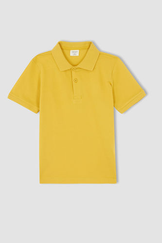Boy Regular Fit Shirt Collar Short Sleeve T-Shirt
