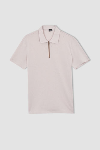 Slim Fit Polo Yaka Pamuklu Penye Tişört
