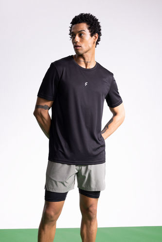 DeFactoFit Slim Fit Sport-Shirt mit Rundausschnitt