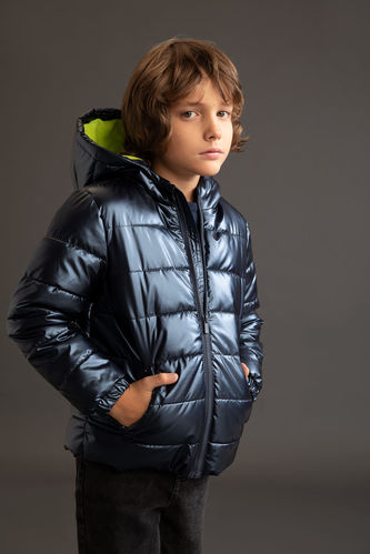 Куртка водоотталкивающая с капюшоном с флисовой подкладкой для мальчиков