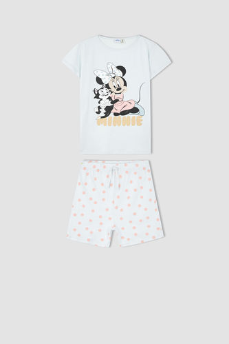 2 piece Regular Fit Mickey & Minnie Licensed Knitted Pyjamas