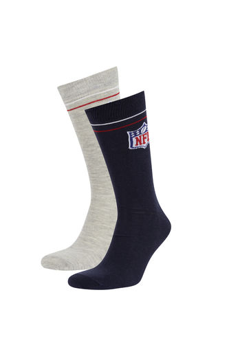 Длинные носки с лицензией NFL Shield из хлопка, 2 пары