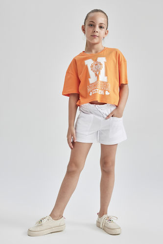 Girl Regular Fit Mini Shorts
