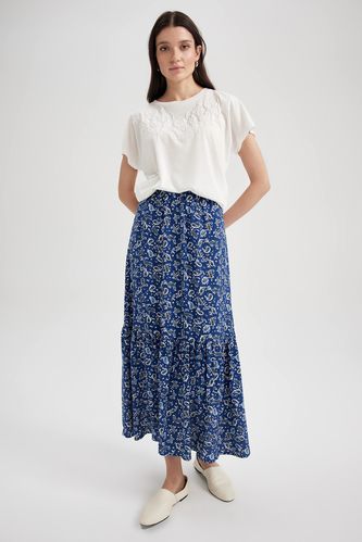 Traditional Normal Waist Midi Skirt
