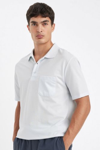 Regular Fit Basic Düz Kısa Kollu Pike Polo Tişört