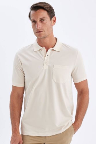 Regular Fit Basic Düz Kısa Kollu Pike Polo Tişört