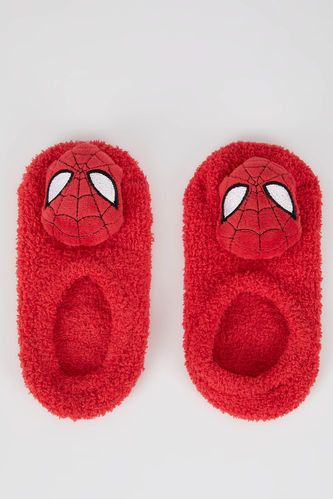 Erkek Çocuk Marvel Spiderman Pamuklu Ev Çorabı