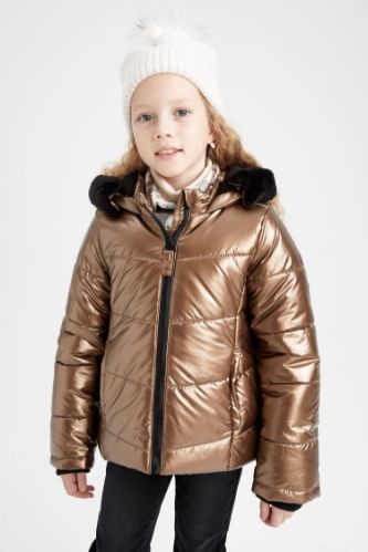 Gold hot sale girls coat