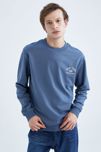 Regular Fit Printed Long Sleeve Sweatshirt