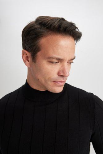 Slim hot sale black turtleneck