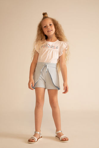 Girl Regular Fit Mini Jean Shorts