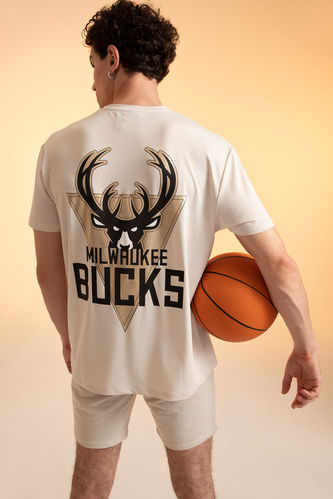 Defacto Fit NBA Milwaukee Bucks Lisanslı Regular Fit Tişört