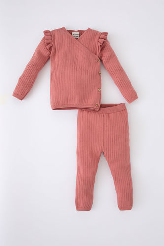 Baby Girl Basic Long Sleeve 2 Piece Knitwear Set
