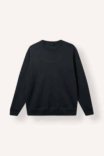 Boxy Fit Printed Crew Neck Sweatshirt