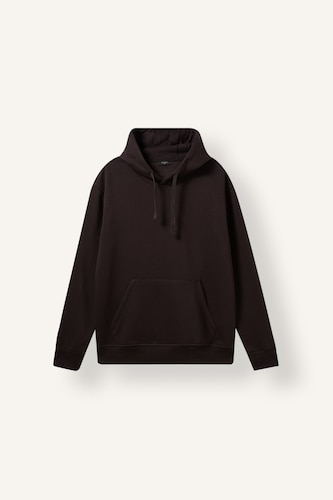 Erkek Kahve Regular Fit Kapüşonlu Basic Sweatshirt