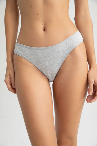Grey WOMAN Fall In Love Basic Cotton 3-pack Brazilian Panties 2679628