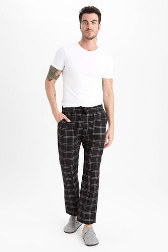 Regular Fit With Pockets Flanel Woven Bottoms