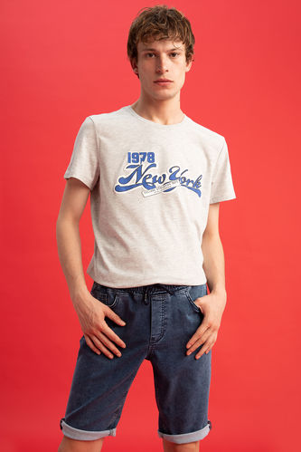 Slim Fi Short Sleeve Slogan Print T-Shirt