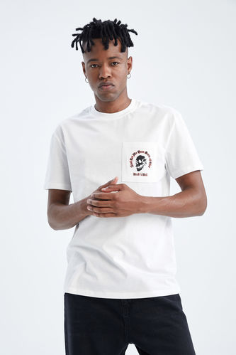Regular Fit Short Sleeve Minimal Logo Print T-Shirt