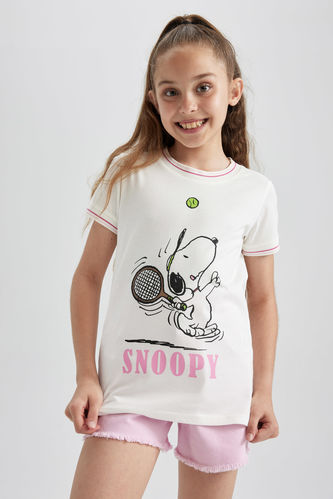 Girl Snoopy Licensed Regular Fit Short Sleeved T-Shirt