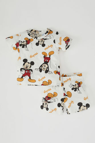 Regular Fit Short Sleeve Mickey & Minnie Print Pyjama Set