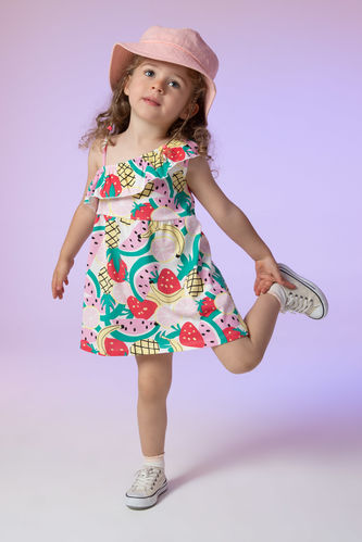 Baby Girl Patterned Strap Dress