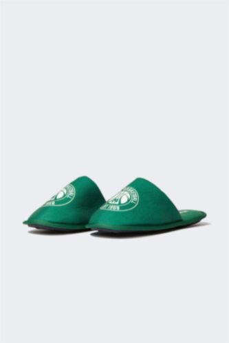 Erkek Yeşil Erkek NBA Milwaukee Bucks Düz Taban Ev Terliği