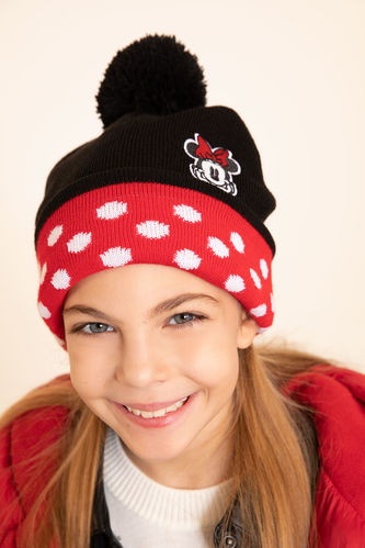 قبعة منسوجة بناتية تريكو مرخص من Disney Mickey & Minnie