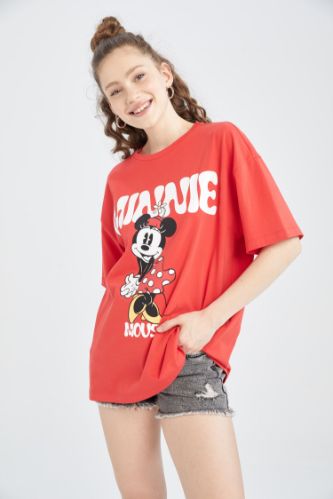 Mens Oversized Christmas Mickey Mouse Disney License T-Shirt - Black