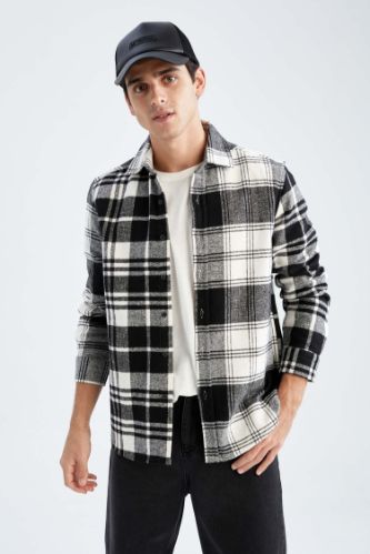 Regular Fit Kareli Oduncu Uzun Kollu Gömlek