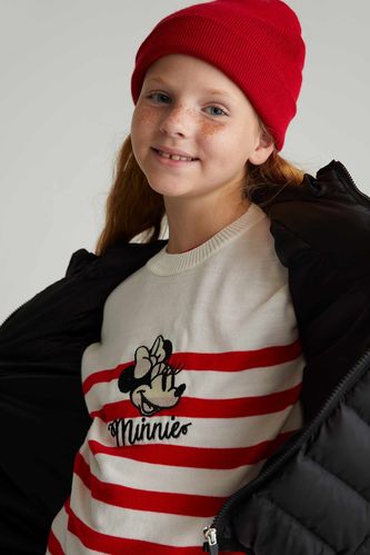 Girl Regular Fit Mickey & Minnie Licensed Crew Neck Pullover