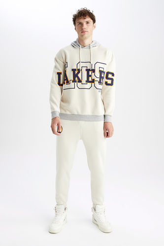 Beige MAN NBA Los Angeles Lakers Licensed Thick Sweatshirt