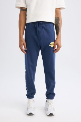 DeFactoFit NBA Los Angeles Lakers Regular Fit Cepli Beli Paçası Lastikli Jogger Eşofman Altı