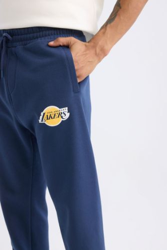 Navy MAN DeFactoFit Regular Fit NBA Los Angeles Lakers Jogger Sweatpants 2905056 DeFacto