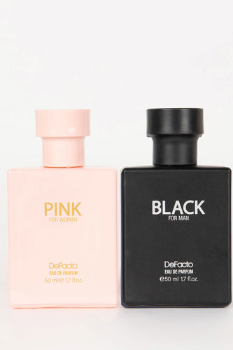 Erkek Black Parfüm 50 mL Kadın Pink Parfüm 50 mL 2'li Set Hediye Seti
