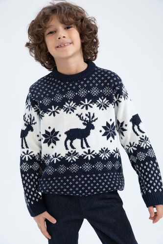 Regular Fit Pullover mit Weihnachts-Motiv