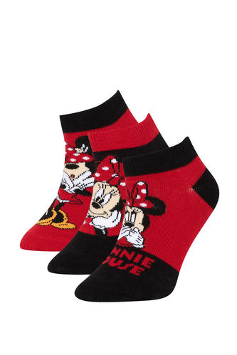 Girls Disney Mickey & Minnie 3-pack Cotton Long Socks