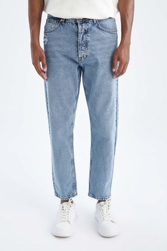 90's Slim Fit Normal Bel Yırtık Detaylı Jean Pantolon