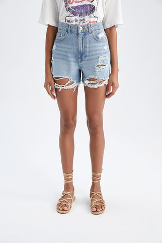 Mom Fit Jeansshorts