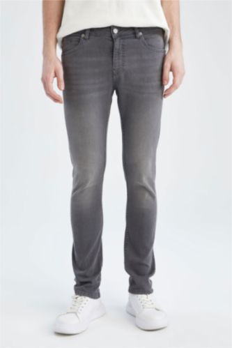 HOMME Gris Pantalon Pedro Denim Coupe Slim