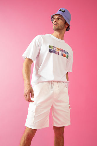 Oversize Fit Short Sleeve Minimal Slogan Print T-Shirt