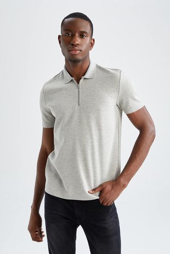 Regular Fit Polo Neck Reversible Short Sleeve T-Shirt