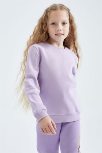 Қыздарға қалыпты пішім дөңгелек жаға Свитер