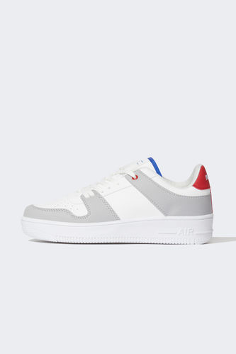 Woman NASA Licensed Faux Leather Flat Sole Sneaker